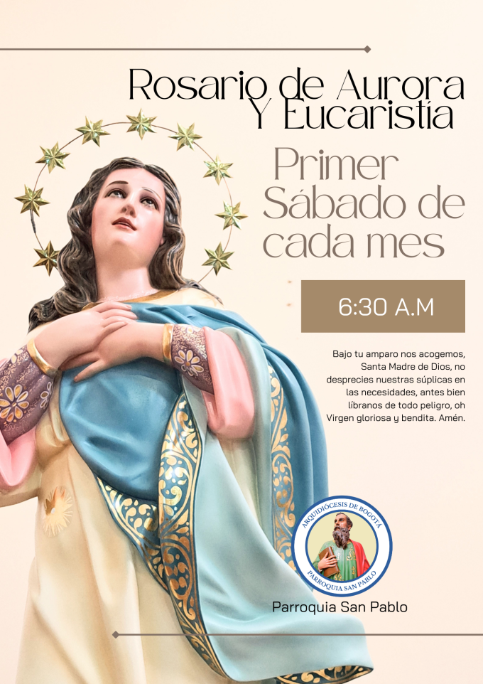 Invitación Rosario de aurora